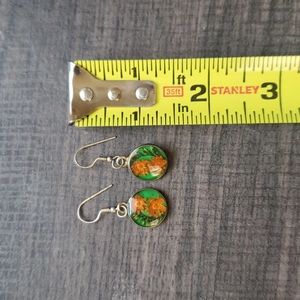 Colorful flower earrings